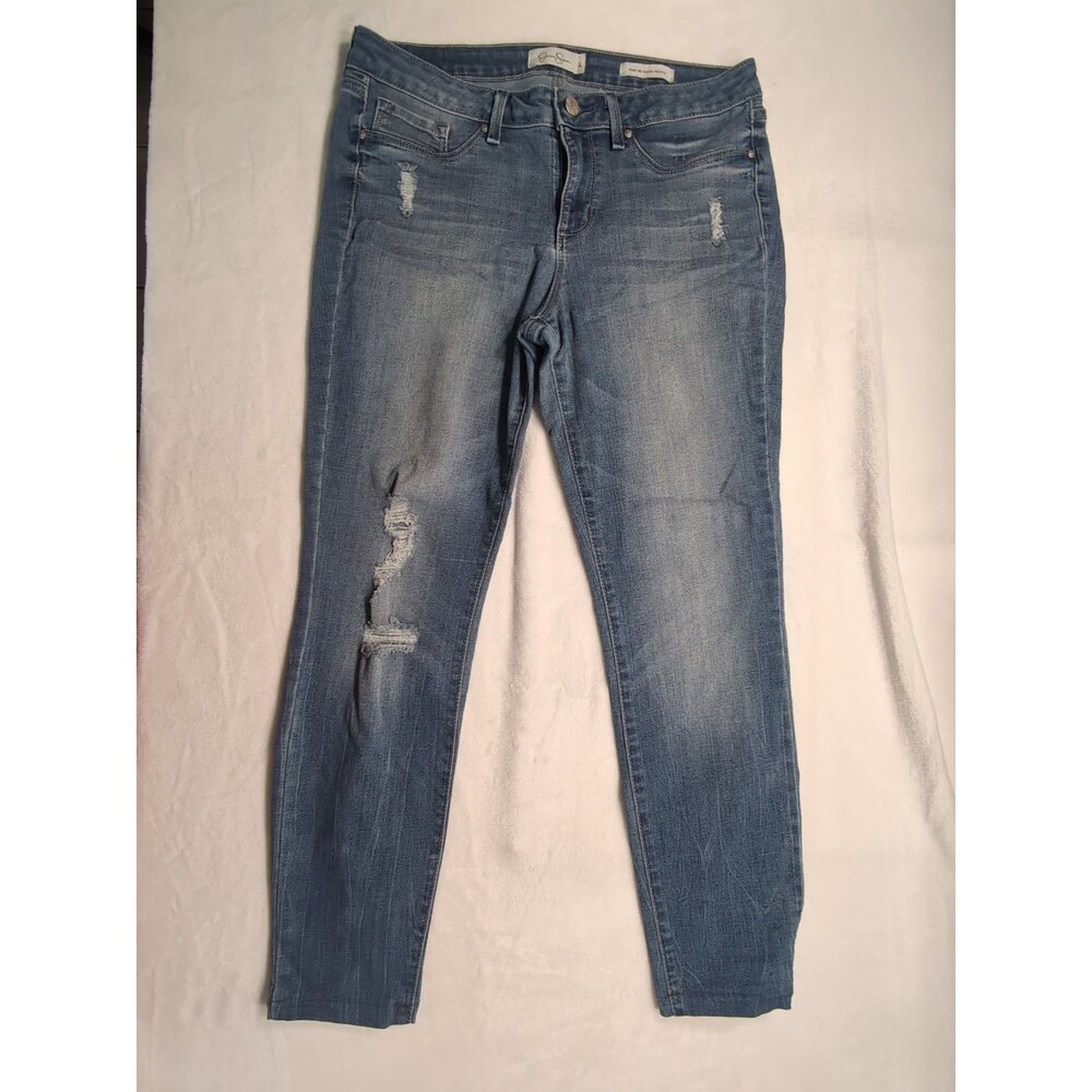 Jessica Simpson Kiss Me Super Skinny Size 30 Jeans Distressed Look